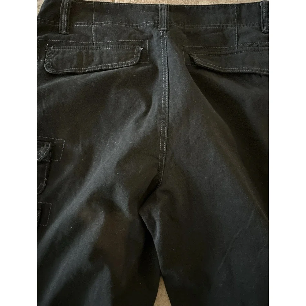 OP Men's‎ Cargo Shorts Size 36 Black Canvas Vintage Y2K